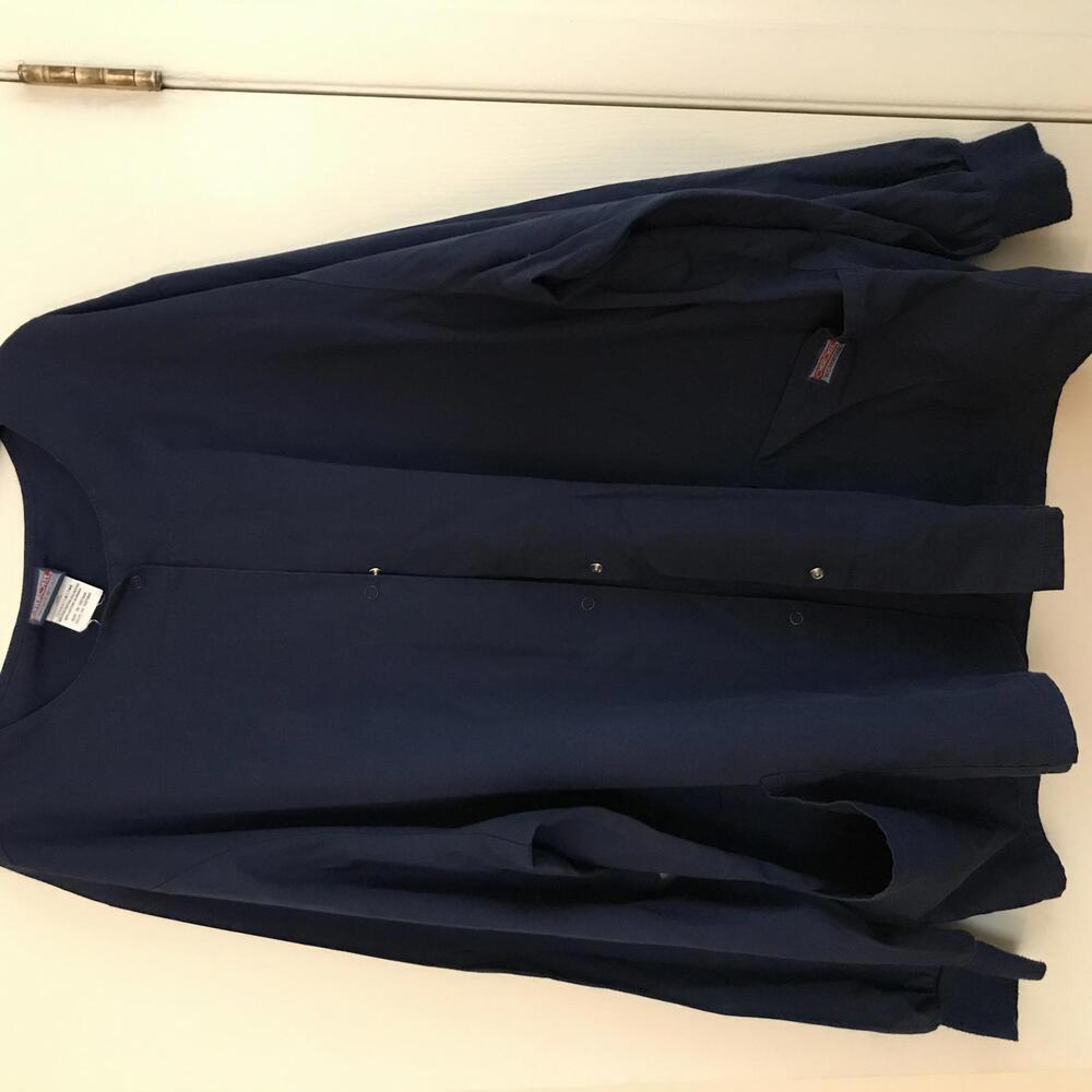 Workwear Navy Blue  Snap Button Outerwear Jacket Size 2XL